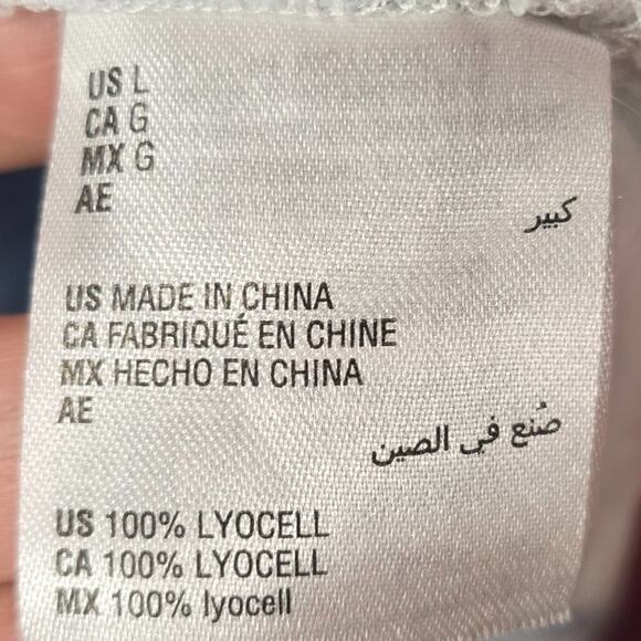 INC International Concepts Lyocell Tie Dye Flowy Bohemian 70s Dress Large - Picture 10 of 14